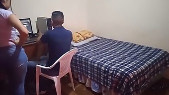 I Get Grounded By My Stepsister: Secretly Watching And Fucking My Stepsister While Stepmom Is Around, Almost Getting Caught