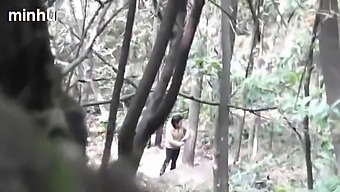 Daddy Drills An Asian Ladyboy In The Woods