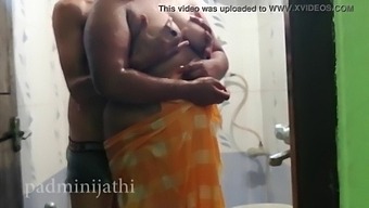 Desi Couple'S Passionate Shower Session On Their First Night