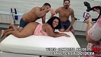 Brazilian Black Teen With Big Tits Gets Fucked By Stepbrothers