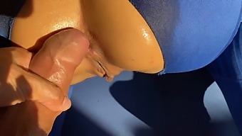 Stepsister Enjoys A Yoga Session With A Twist - Oiled Butt Rides Big Cock And Receives Facial Cumshot