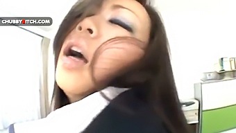 Sensual Nipponese Office Worker Rides With Her Ample Derriere
