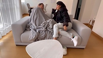 Sick Stepsister Gets Well With A Dose Of Dirty Sex On Stepmom'S New Couch